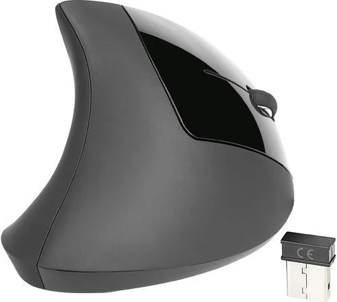 Vertikalni brezžični miš Tracer Flipper, črn