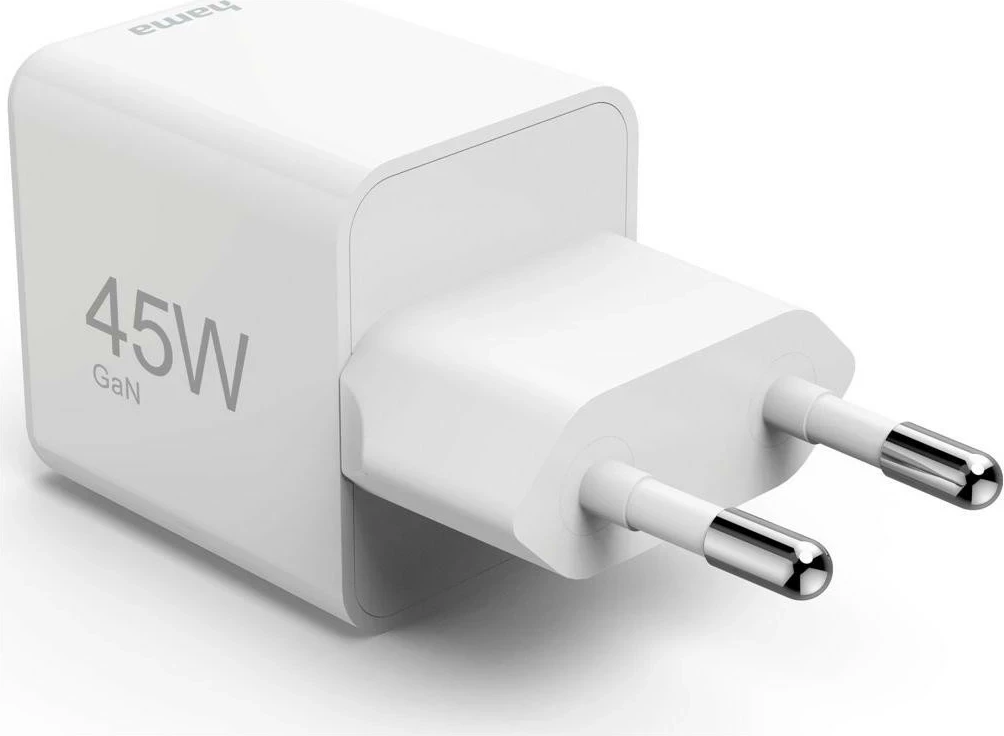 Supermini omrežni polnilec 45W GaN PD/QC, 1x USB-C, bel — Hama