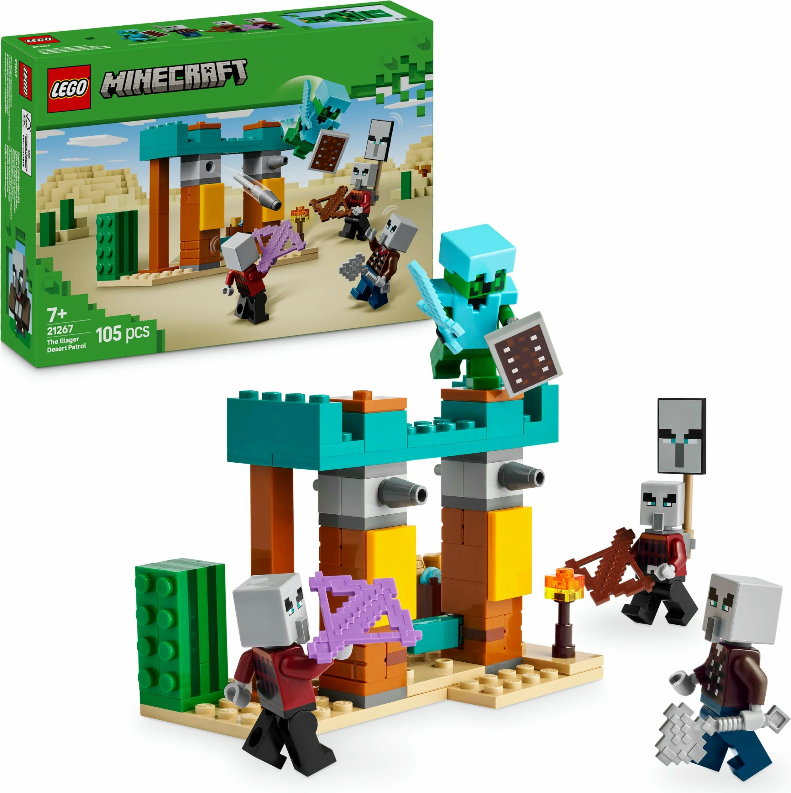 Set za sestavljanje Minecraft 21267, 105 kosov, večbarven