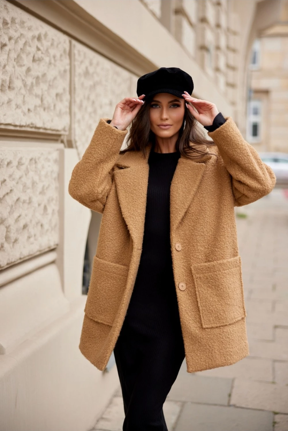 Dolga jakna, Roco Fashion 185283, rjava