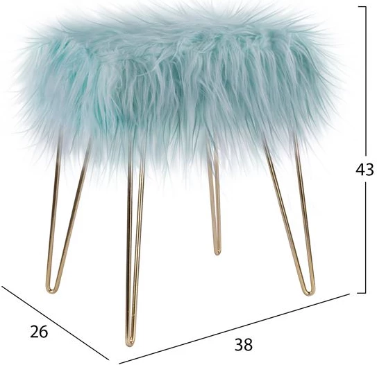 Stolček Jakie FH8413.04 v pošteni turkizni barvi 38x26x43 cm