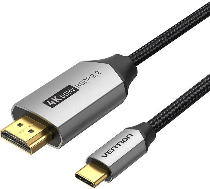 Kabel USB-C na HDMI Vention CRBBG, 1,5 m, 4K@60Hz, črn