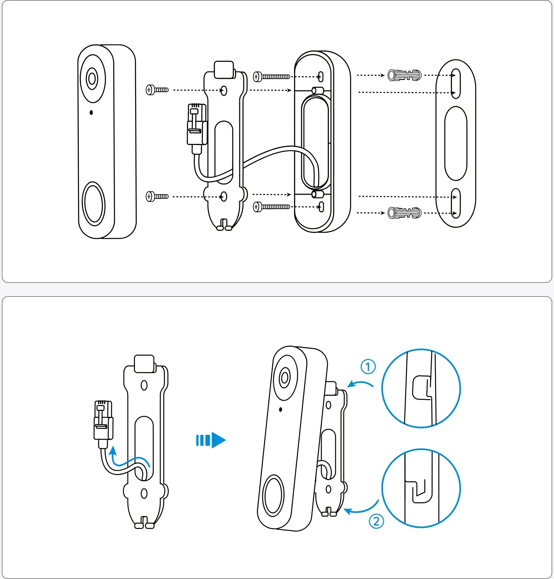Vhodna kamera Reolink D340P, 5MP, PoE, zaznavanje oseb, dvosmerni zvok, črna, bela