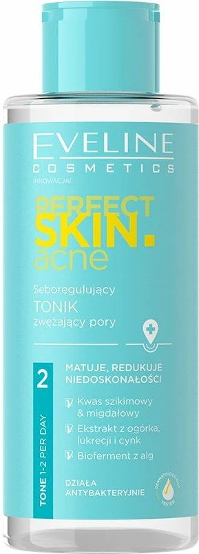 Tonik za obraz za akne Eveline Cosmetics Perfect Skin.acne, 150 ml