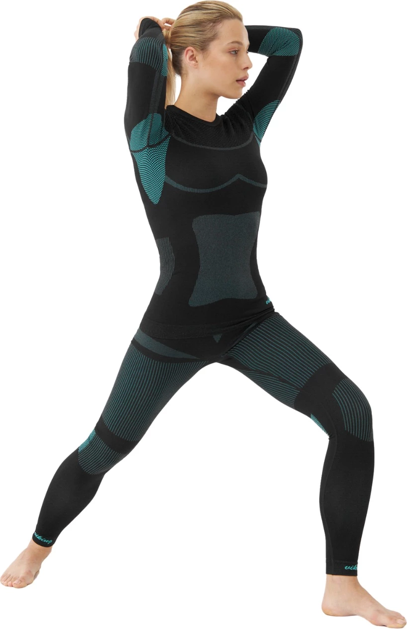 Termoaktivno spodnje perilo za ženske Viking, črno-zelena