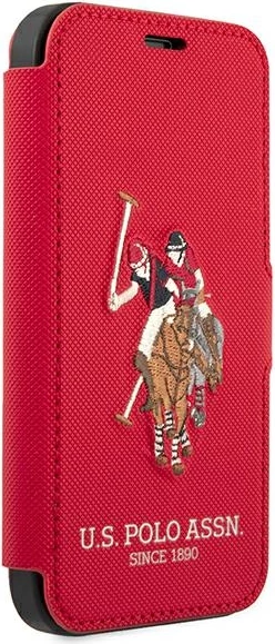Ovitek za telefon iPhone 12 Pro Max 6,7, Polo Embroidery, U.S. Polo Assn. USFLBKP12LPUGFLRE, rdeč