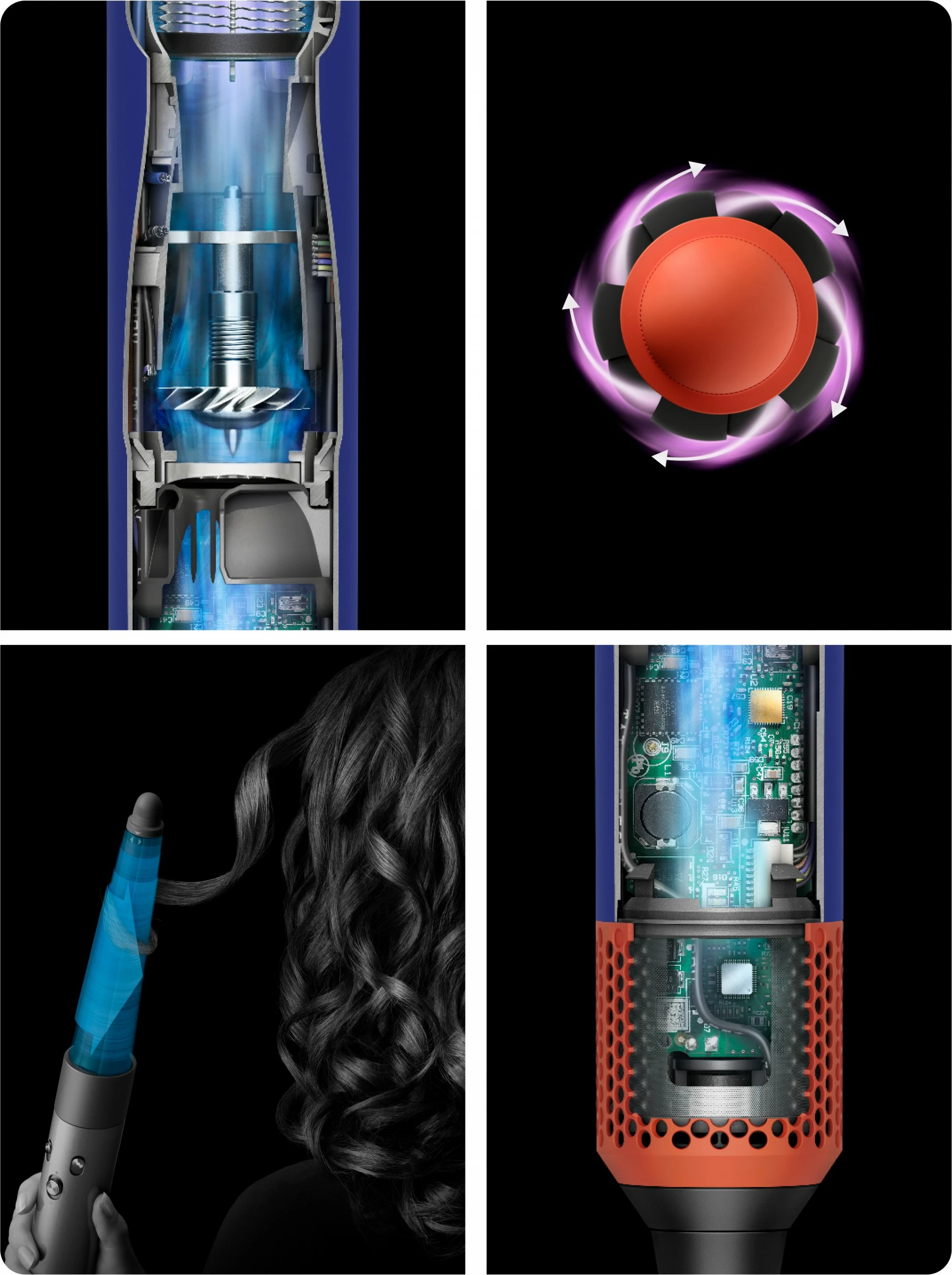 Multistyler za lase Airwrap HS08 ID Complete Long, 6 nastavkov, 1300 W, patina/topaz/zelena