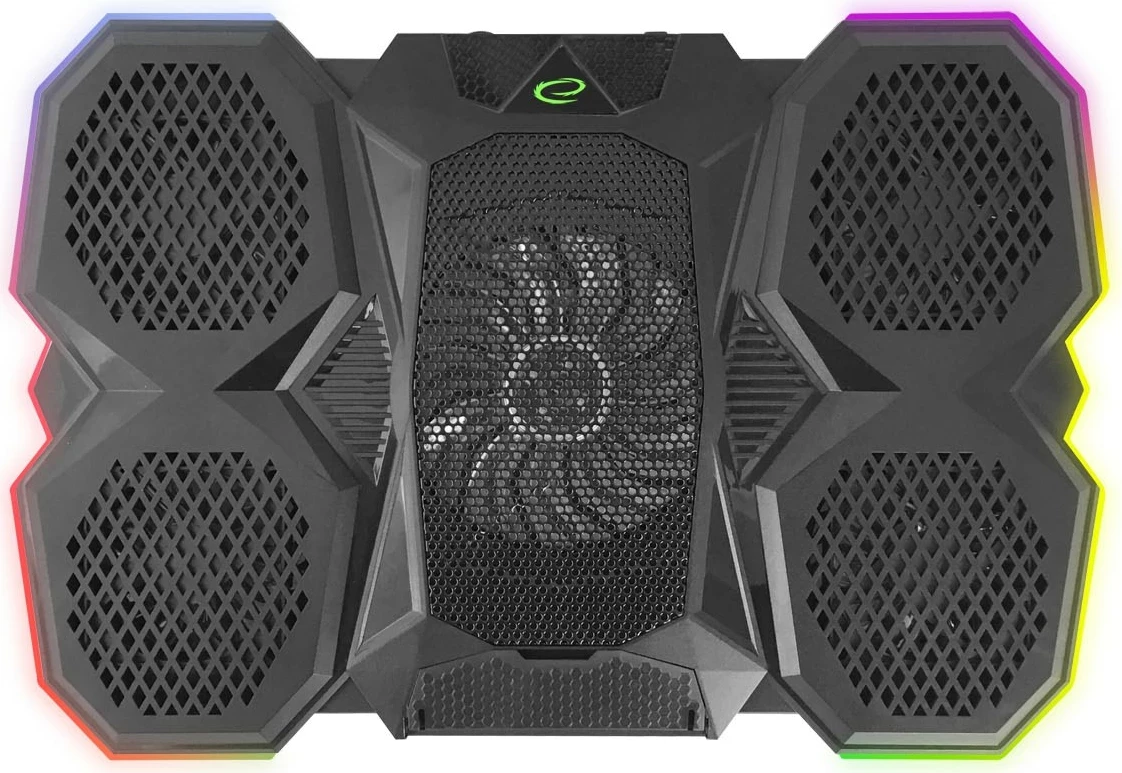 Hladilna podloga za prenosnik, 3 ventilatorji, črna, Esperanza EGC107