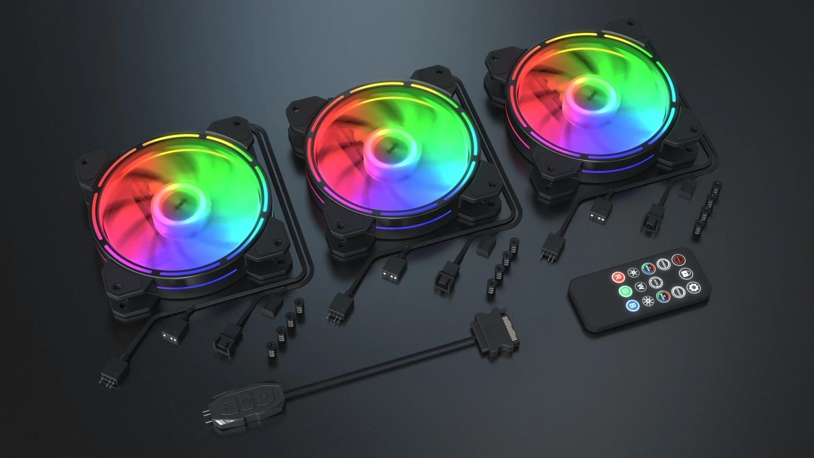 Hlajenje Krux Lunar ARGB, 3 x 120mm