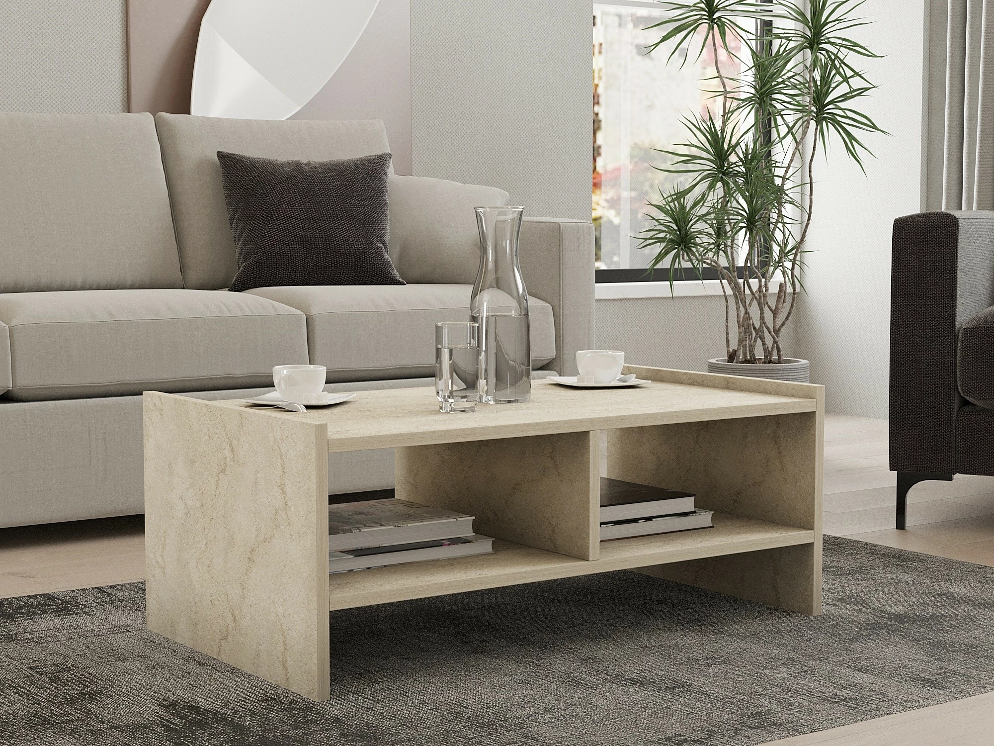 Kavna mizica travertin, Hanah Home Pera