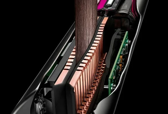 Brezžični ravnalnik las Dyson Corrale, črno-nikljeva/fuksija