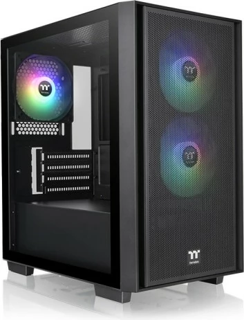 Računalniško ohišje Micro Tower, Thermaltake Versa H16 TG, ARGB, črno
