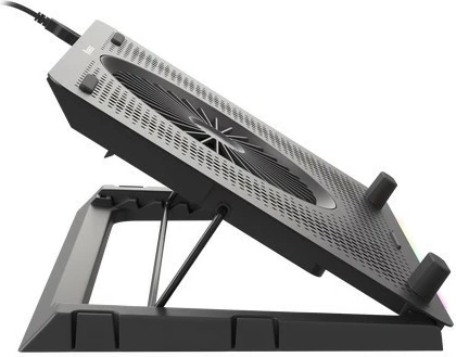 Hladilna podloga za prenosnik Natec Genesis Oxid 450 RGB, 15,6", 5 ventilatorjev, USB HUB, črna