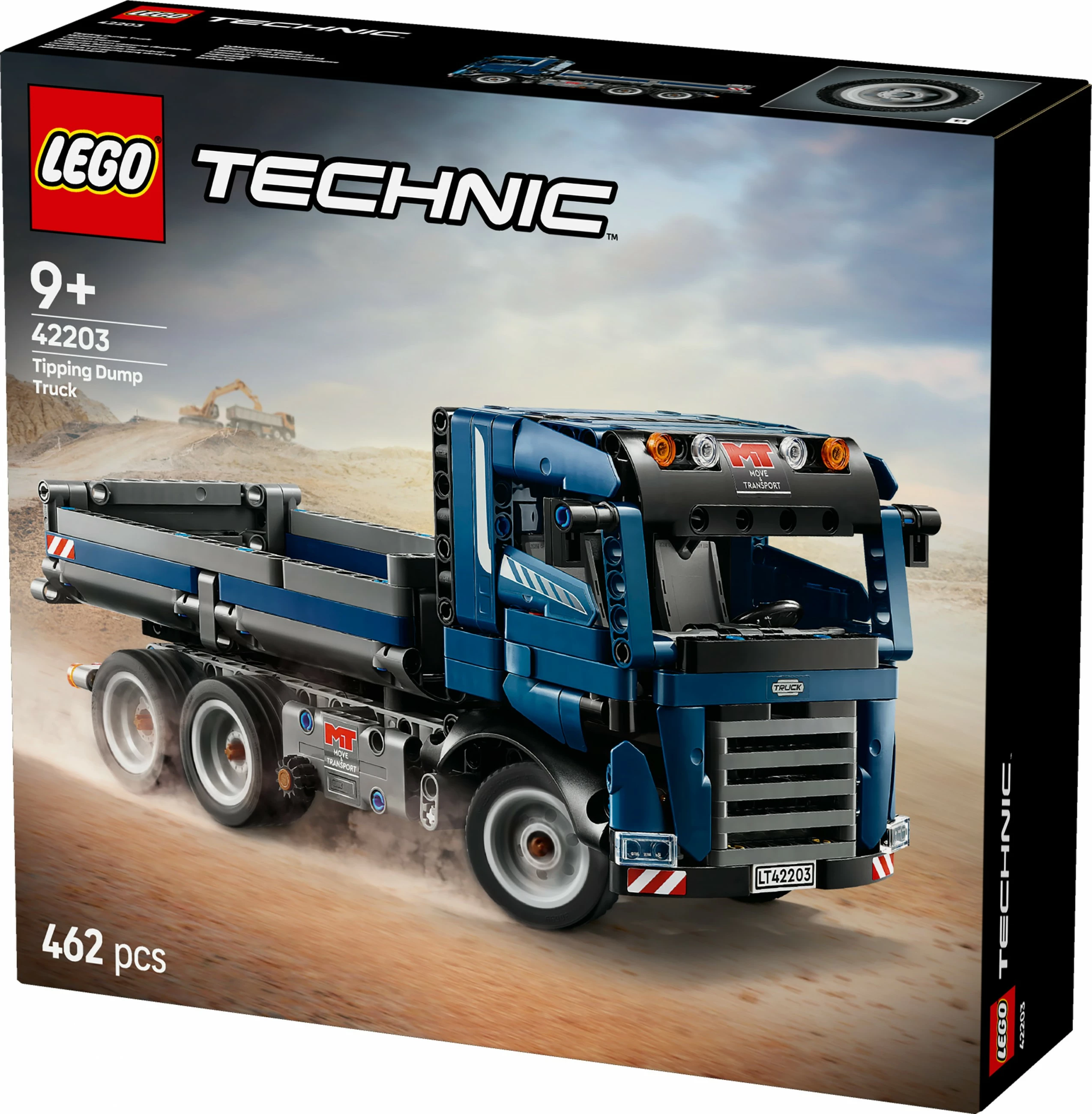 Gradbeni komplet LEGO Technic premetni tovornjak, 462 kosov, večbarven