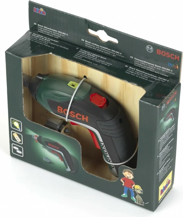 Igrača izvijač Bosch Ixolino II Klein 8300, za otroke, brez baterij, črn/zelena/rdeč