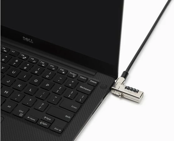 Varnostni kabel s kombinacijo N17 2.0, Kensington, za naprave Dell, 1,8 m, črn