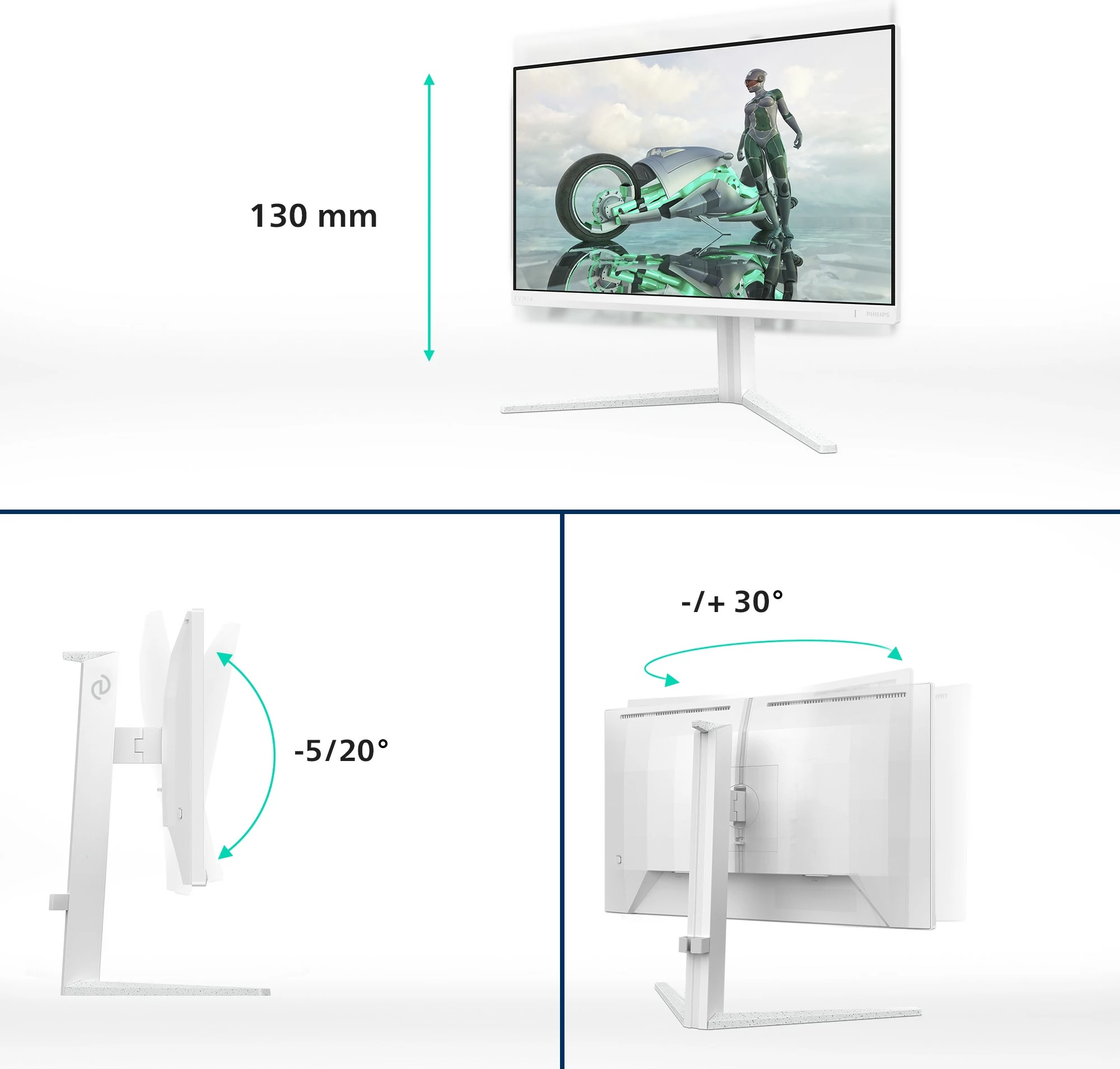 Gaming monitor 23,8" Full HD, 1 ms, 180 Hz, bel — Philips Evnia 24M2N3201A/00 Gaming monitor 23,8" Full HD, 1 ms, 180 Hz, bel — Philips Evnia 24M2N3201A/00