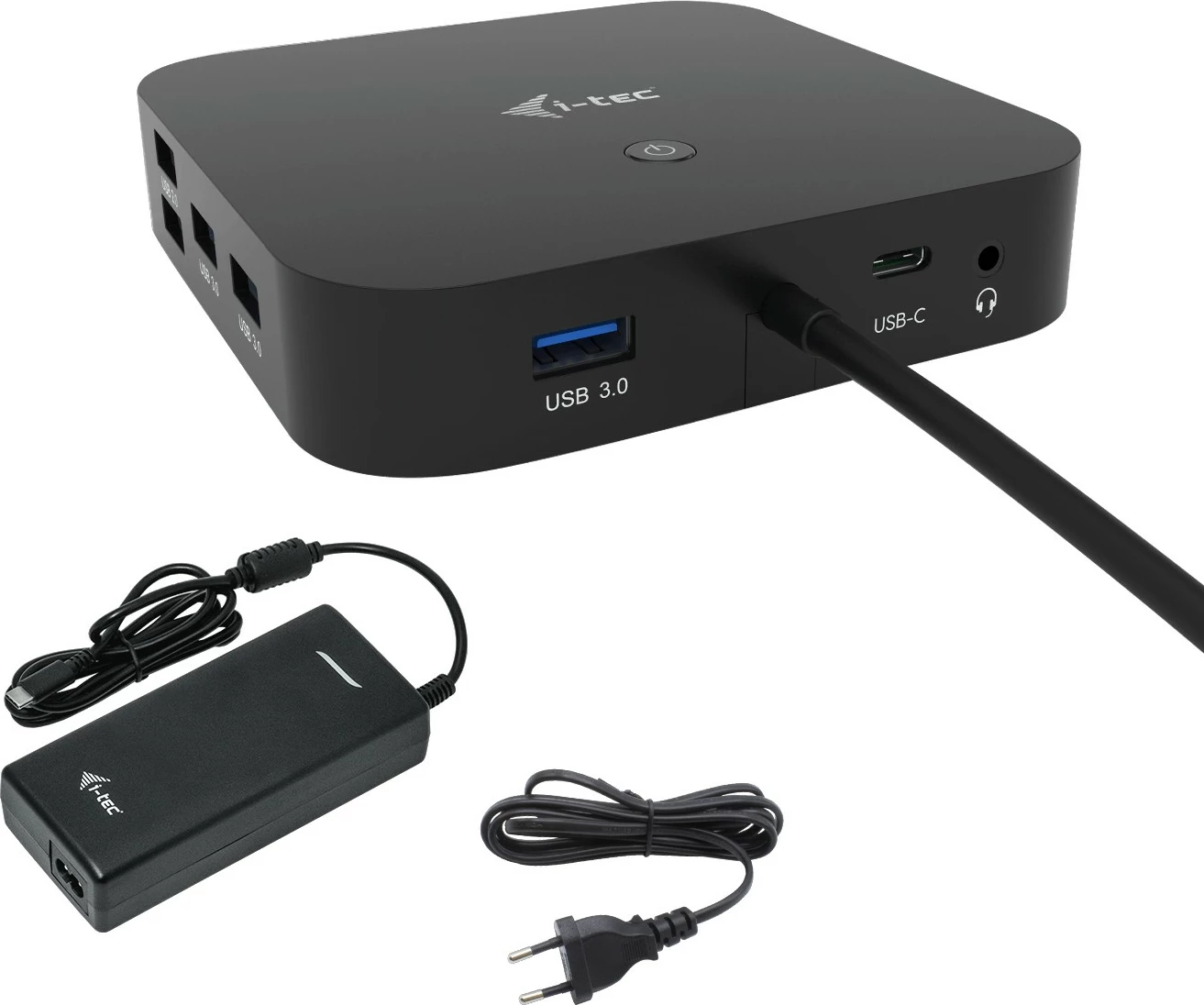 Dock postaja USB-C HDMI DP, 100 W, 2x 4K, 6x USB, Ethernet, črn - I-Tec