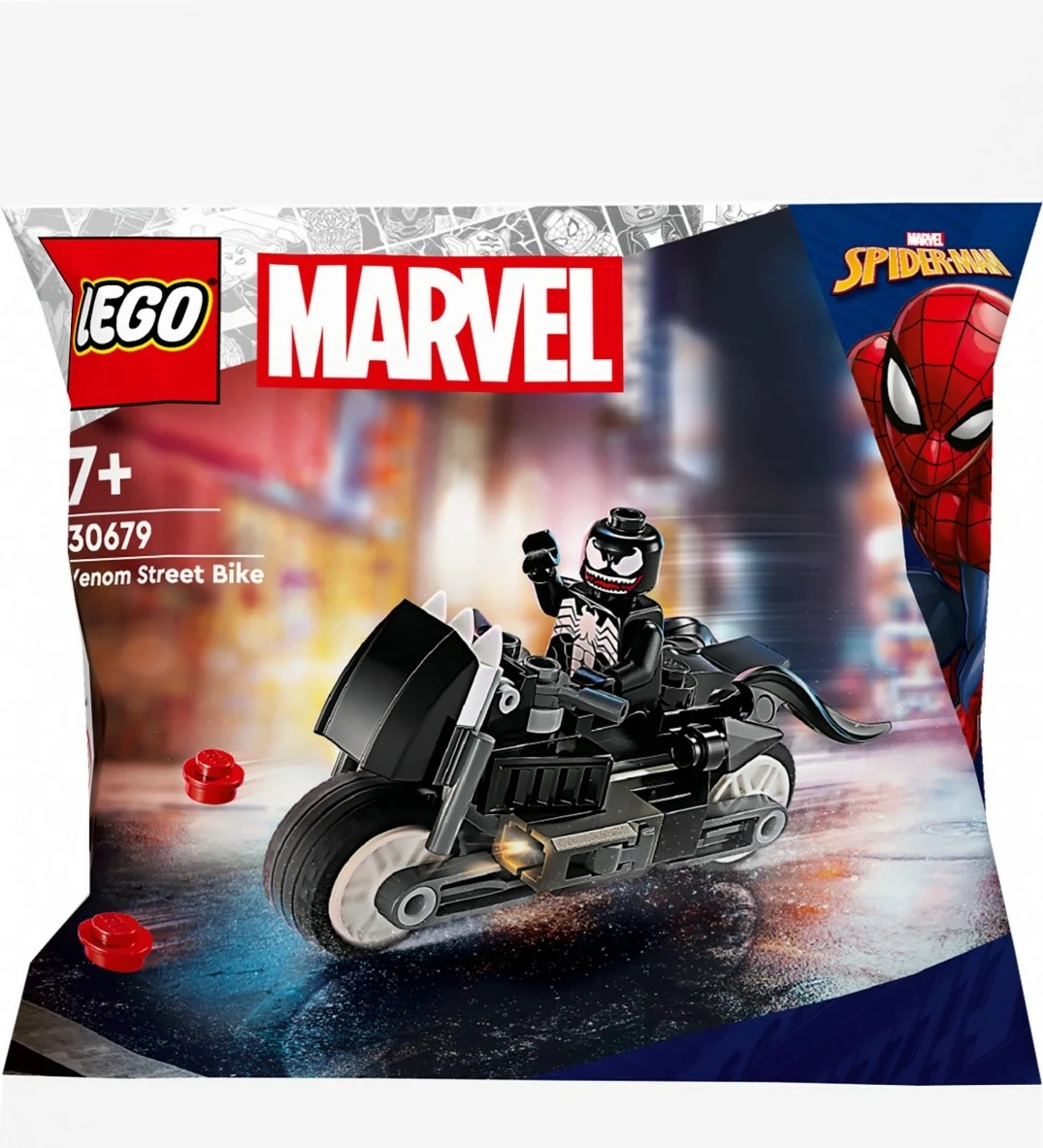 Ulični motor Venom, komplet LEGO Marvel Super Heroes 30679, 53 delov, za otroke, črn