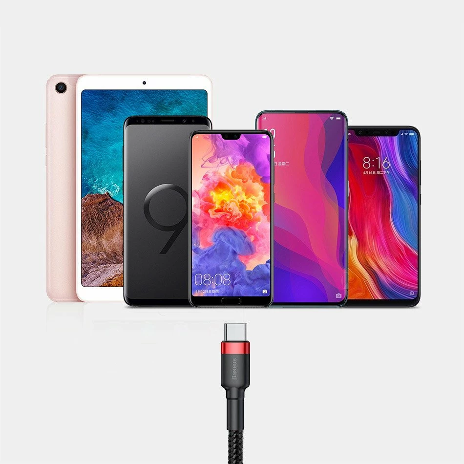 Kabel za polnjenje in prenos podatkov Baseus Cafule USB-A na USB-C, 3 m, sivo/črn