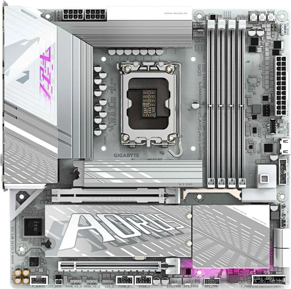 Mikro ATX plošča Gigabyte Z890M A Elite WF7 ICE, Socket-1851, DDR5, srebrna