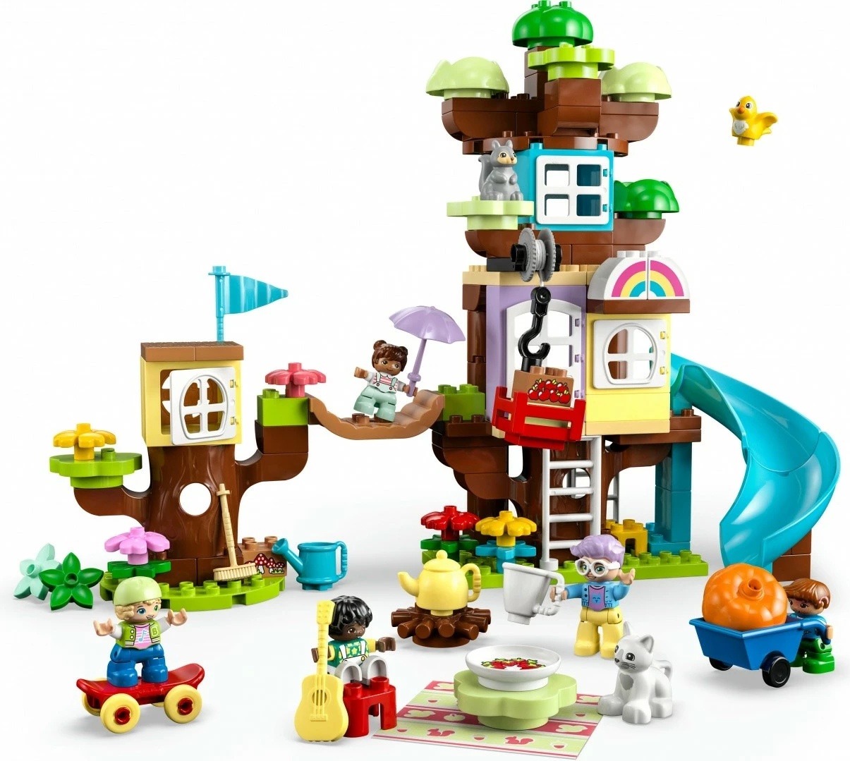 Igralni set hiša na drevesu 3 v 1, 126 kosov, za otroke, večbarven, LEGO DUPLO Tree House
