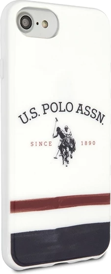 Ovitek Pattern Tricolor, U.S. Polo Assn. USHCI8PCSTRB za iPhone 7/8/SE 2020/SE 2022, bel