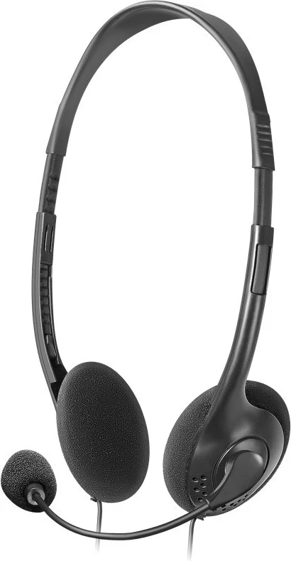 Kabelske slušalke z mikrofonom Defender Aura 102, črne