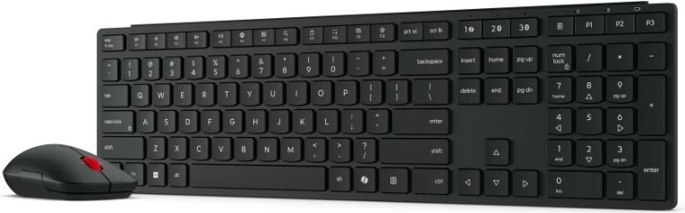 Brezžični komplet tipkovnice in miške Lenovo Essential 4X31S04810, US English, črn