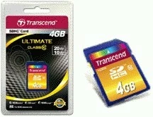 SDHC kartica 4GB Class 10, Transcend, črna SDHC kartica 4GB Class 10, Transcend, črna