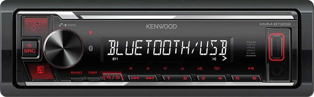 Radijski sprejemnik Bluetooth za avto Kenwood KMM-BT209, USB, črn