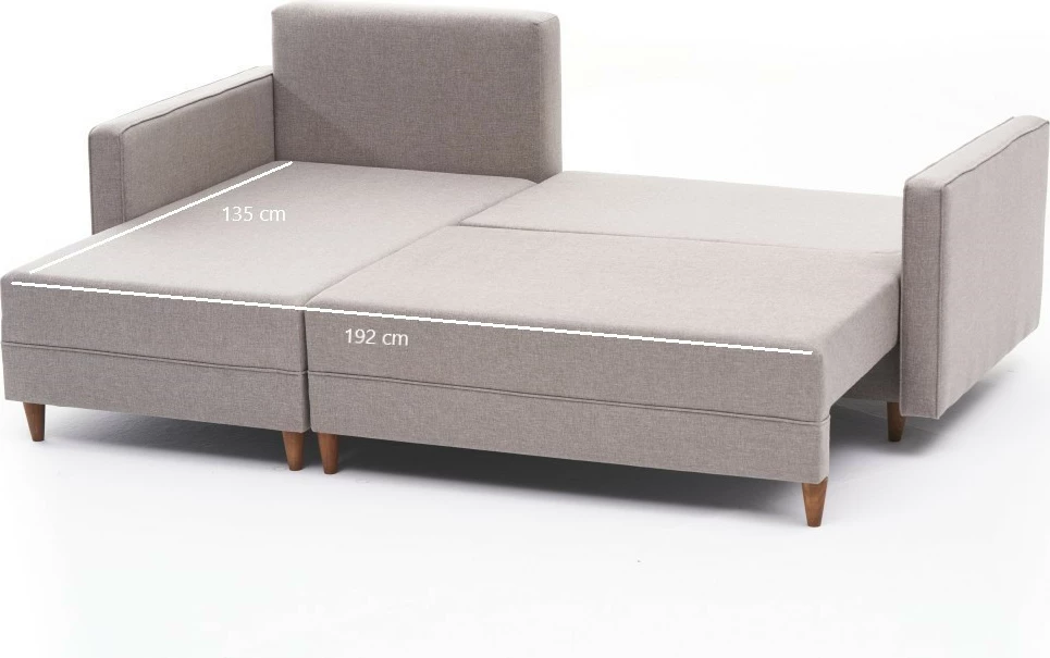 Kotna posteljna sedežna garnitura, Atelier del Sofa Aydam levo, krem