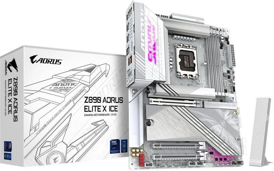 Matična plošča Gigabyte Z890 AORUS ELITE X ICE, Socket 1851, bela