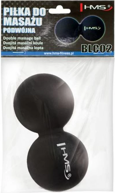 Masažna žoga za vadbo HMS LACROSSE BLC02, črna