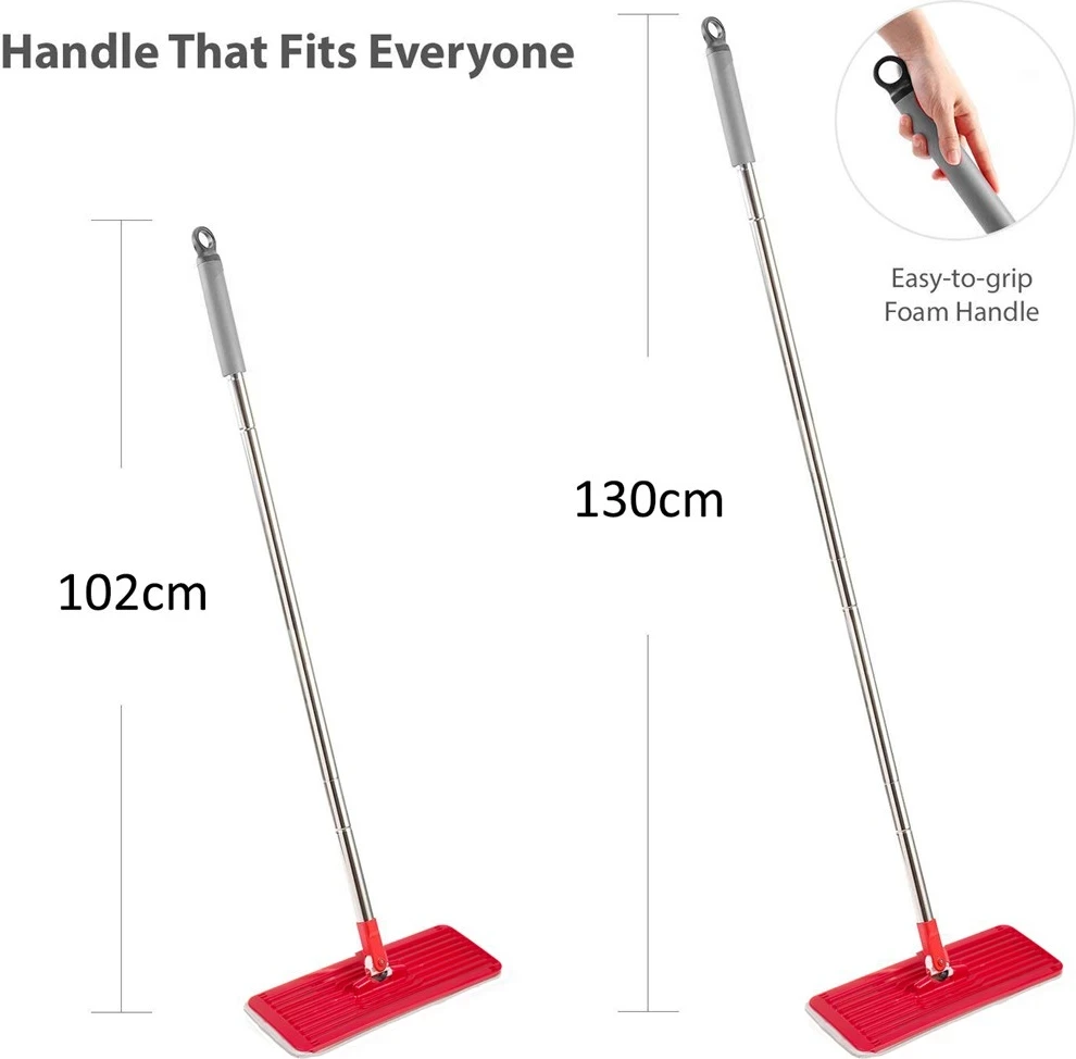 Ročni mop z vedrom in teleskopsko palico + 2 x mikrovlaknena blazinica, 5,7 l, XXL vrteča glava