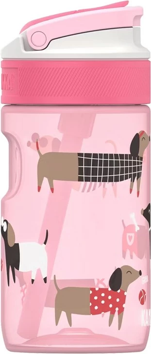 Steklenica za vodo 400 ml Kambukka Lagoon Diva Dogs, rožnata