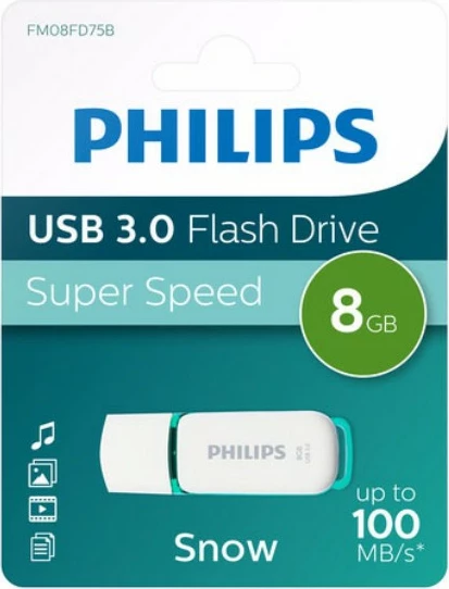 USB ključ Snow Edition Philips 8GB, USB 3.0, pomladno zelen