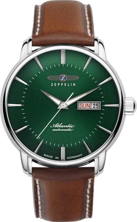 Samodejna ura, 40 mm, zelena, Zeppelin Atlantic 84664