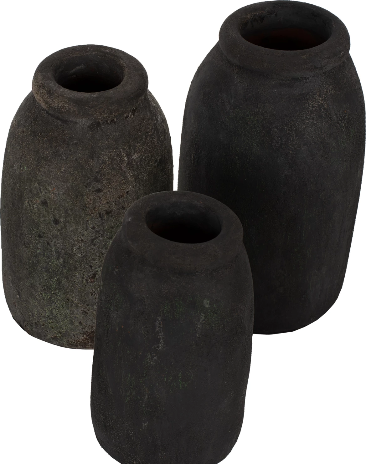 Dekorativne vaze 3 kosi FH7711 v terakoti fosilno siva