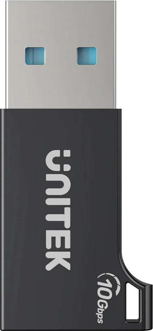 Adapter USB-A v USB-C UNITEK A1049ABK01, 10Gbps, črn