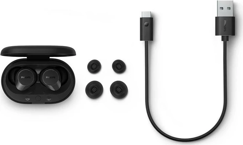 Brezžične slušalke True Wireless, Philips TAT1209, Bluetooth 5.3, črne