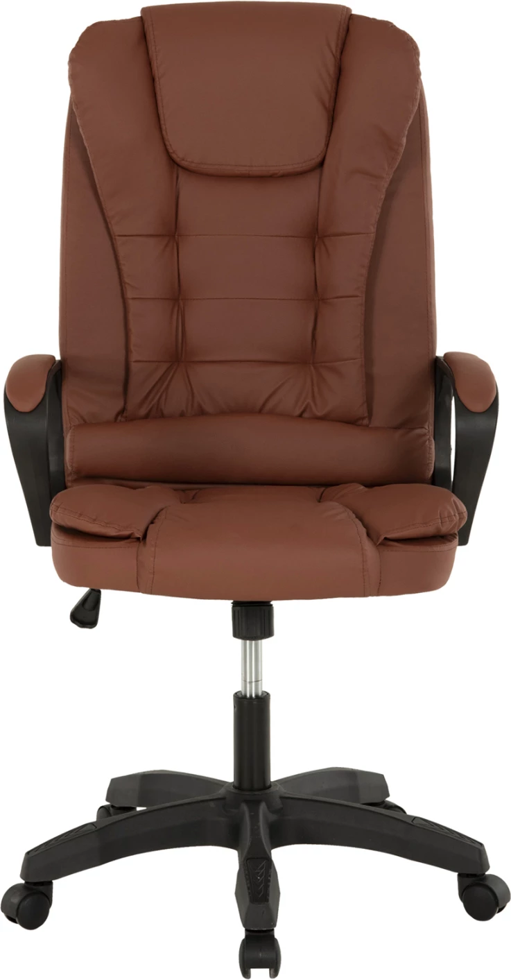 Pisarniški stol FH1187.02 rjava PU-črna polietilenska osnova 64x69x117Hcm