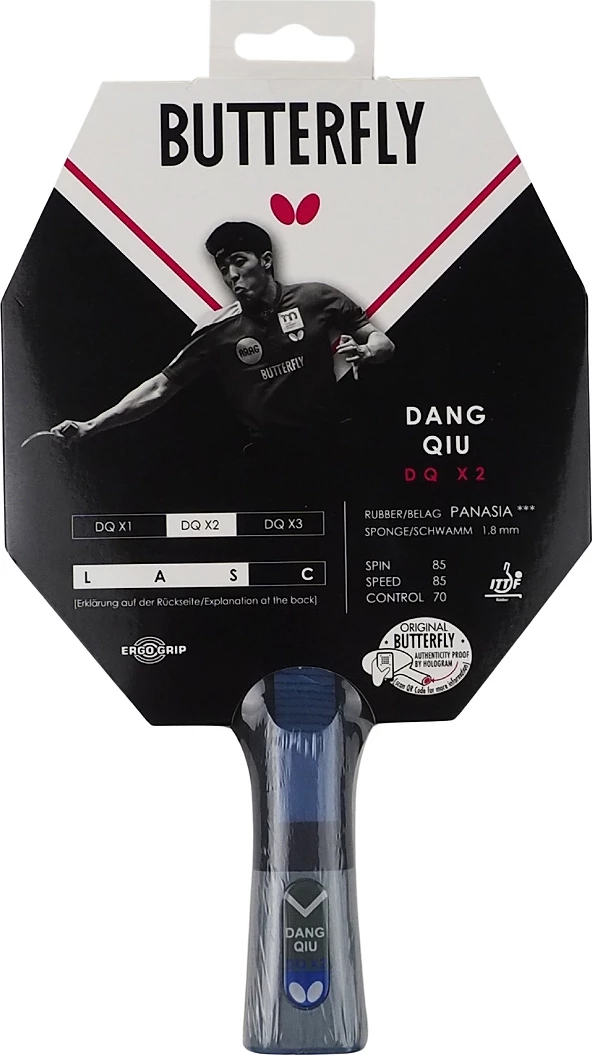 Reket za namizni tenis Dang Qiu DQX2, Butterfly, za moške