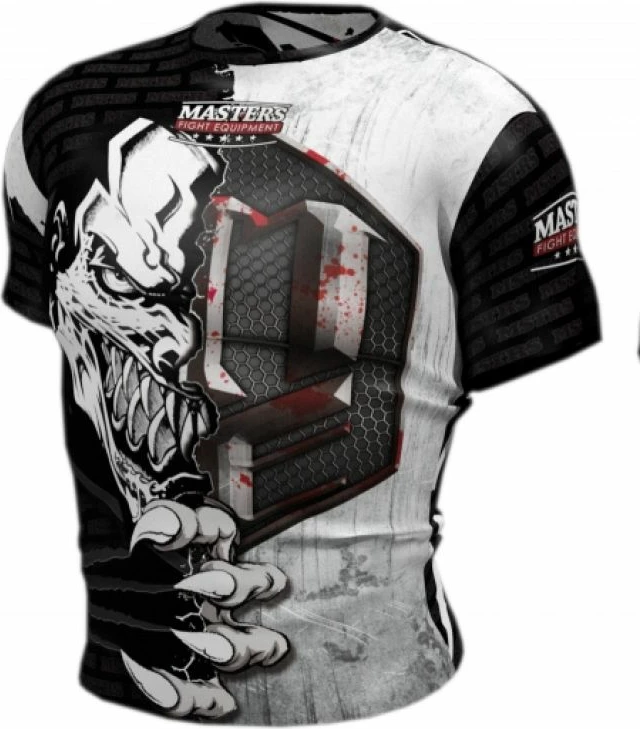 Fitnes majica za moške Masters, črno/bele