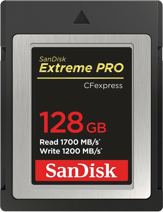 Pomnilniška kartica Extreme PRO CFexpress 128GB Sandisk, 1700MB/s, 1200MB/s, črna Pomnilniška kartica Extreme PRO CFexpress 128GB Sandisk, 1700MB/s, 1200MB/s, črna