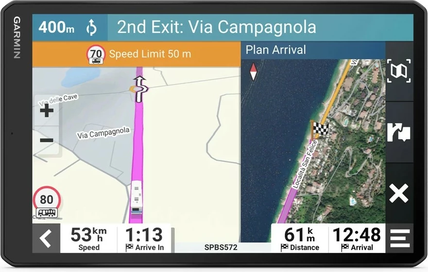 Navigacijski GPS za avtodome Garmin Camper 1095, 32GB, 10,1", črn