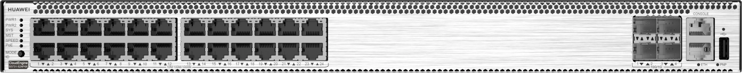 Stikalnik HUAWEI S5731-S24P4X, 24 vrat Gigabit, 4 SFP+, brez napajalnika