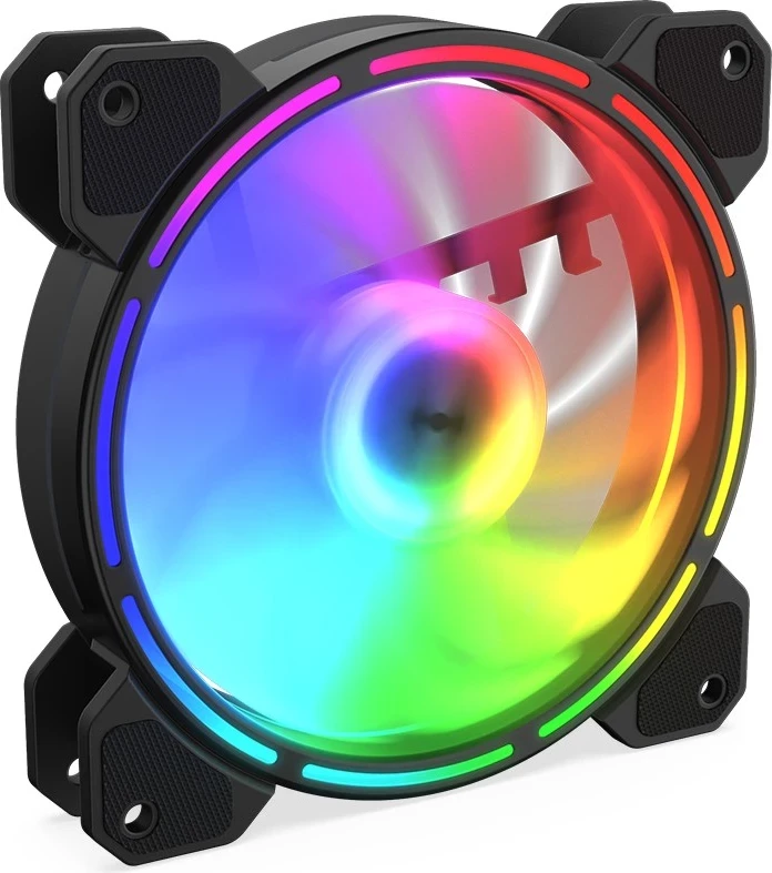 Ventilator za ohišje KRUX LUNAR 120 ARGB, črn