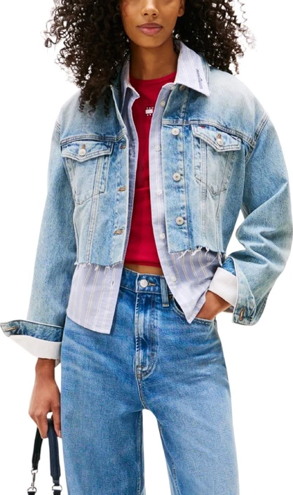 Svetlo modra jakna Tommy Hilfiger Jeans, ženska