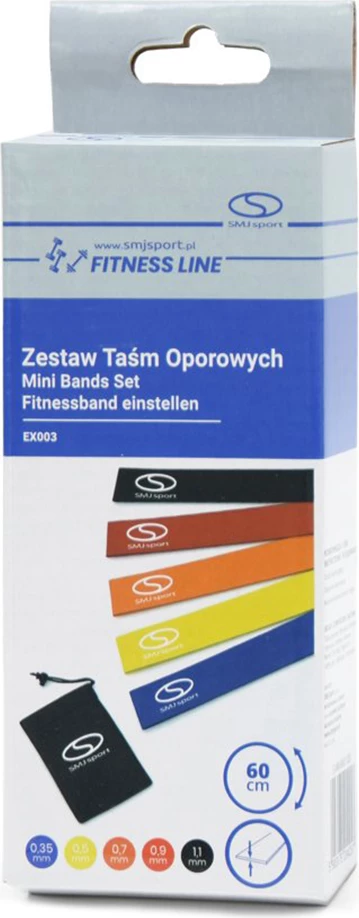 Set odpornih trakov za telovadbo, SMJ EX003, 5 kos, unisex